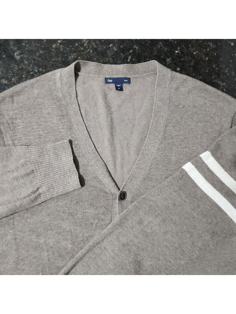 Gap Cardigan Sweater Varsity Striped Classic Sport University Work Preppy Medium